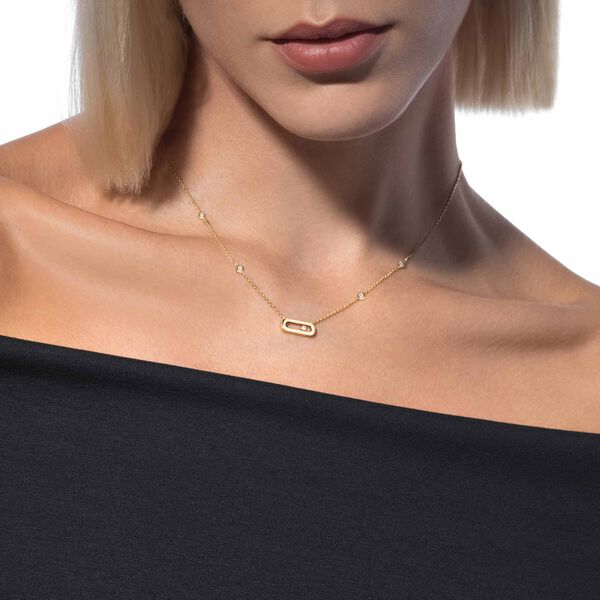 Move Uno Rose Gold and Diamond Pendant
