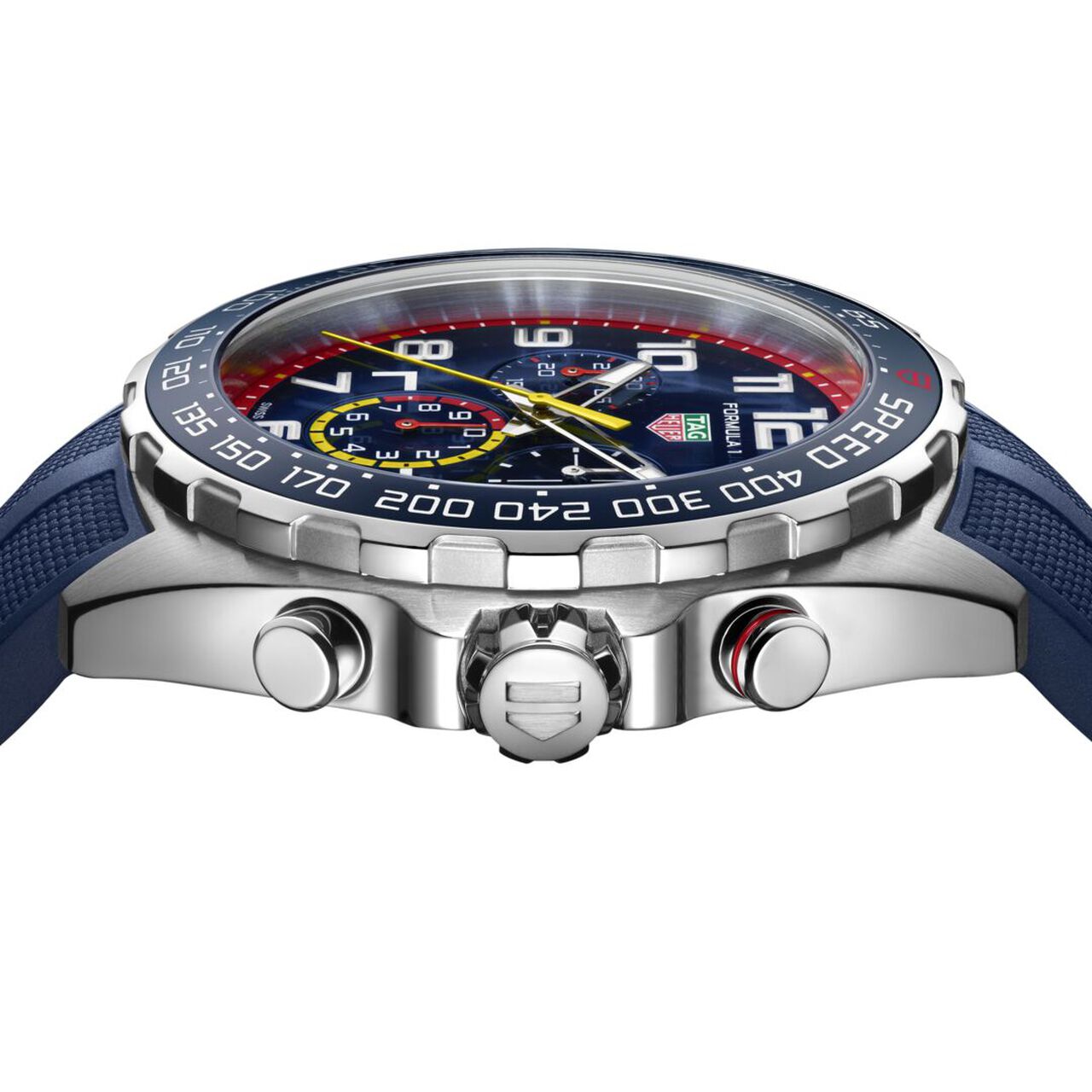 TAG Heuer Formula 1 Red Bull Racing Quartz Chronograph 43 mm Stainless Steel Side image number 3