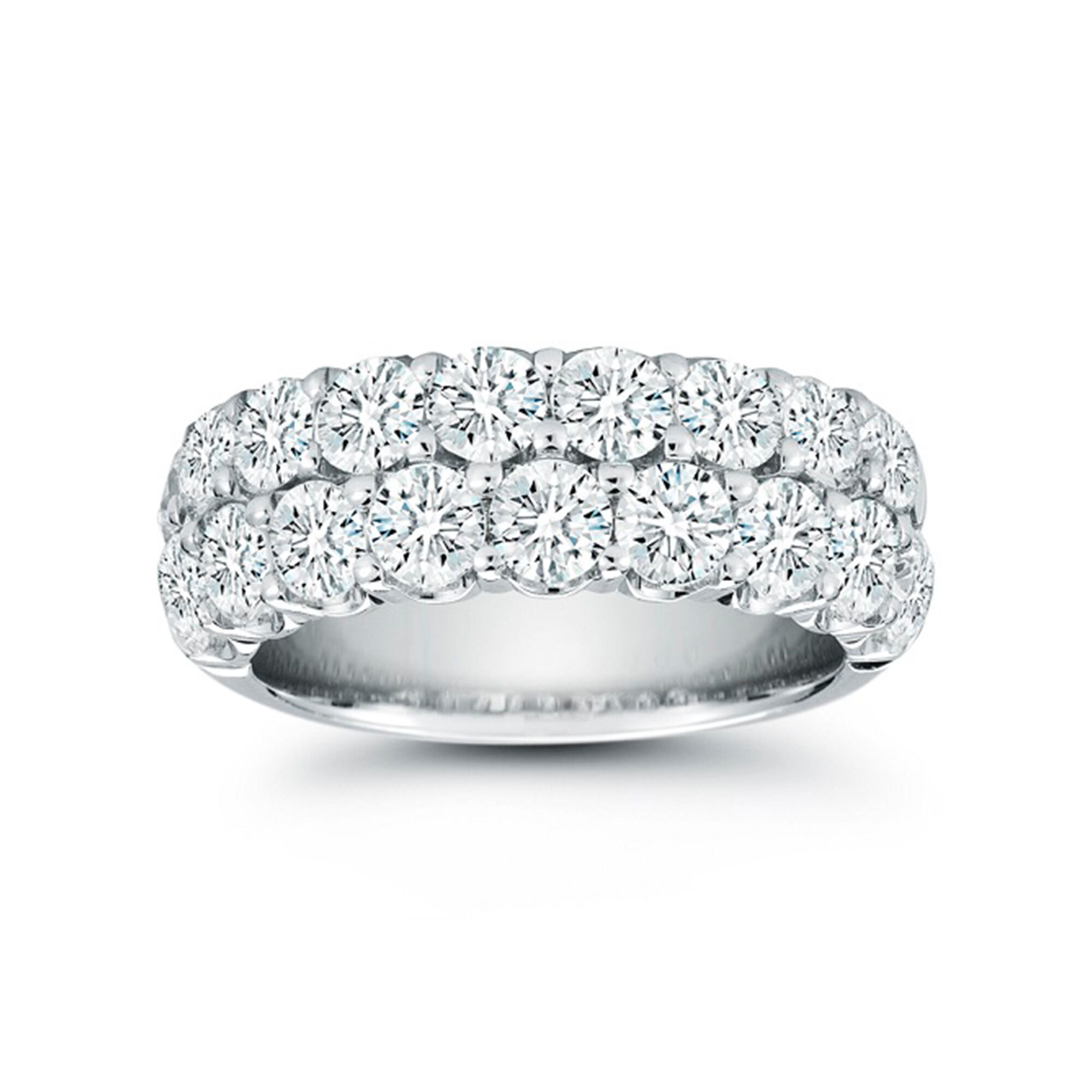 Two row cheap diamond wedding band