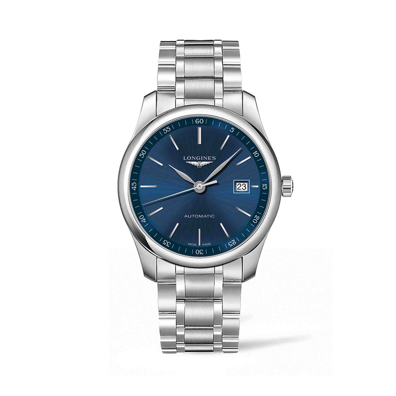 the longines master collection 40mm automatic stainless steel sunray blue dial l27934926 image number 0