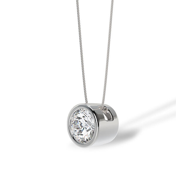 Pendentif à diamant solitaire rond