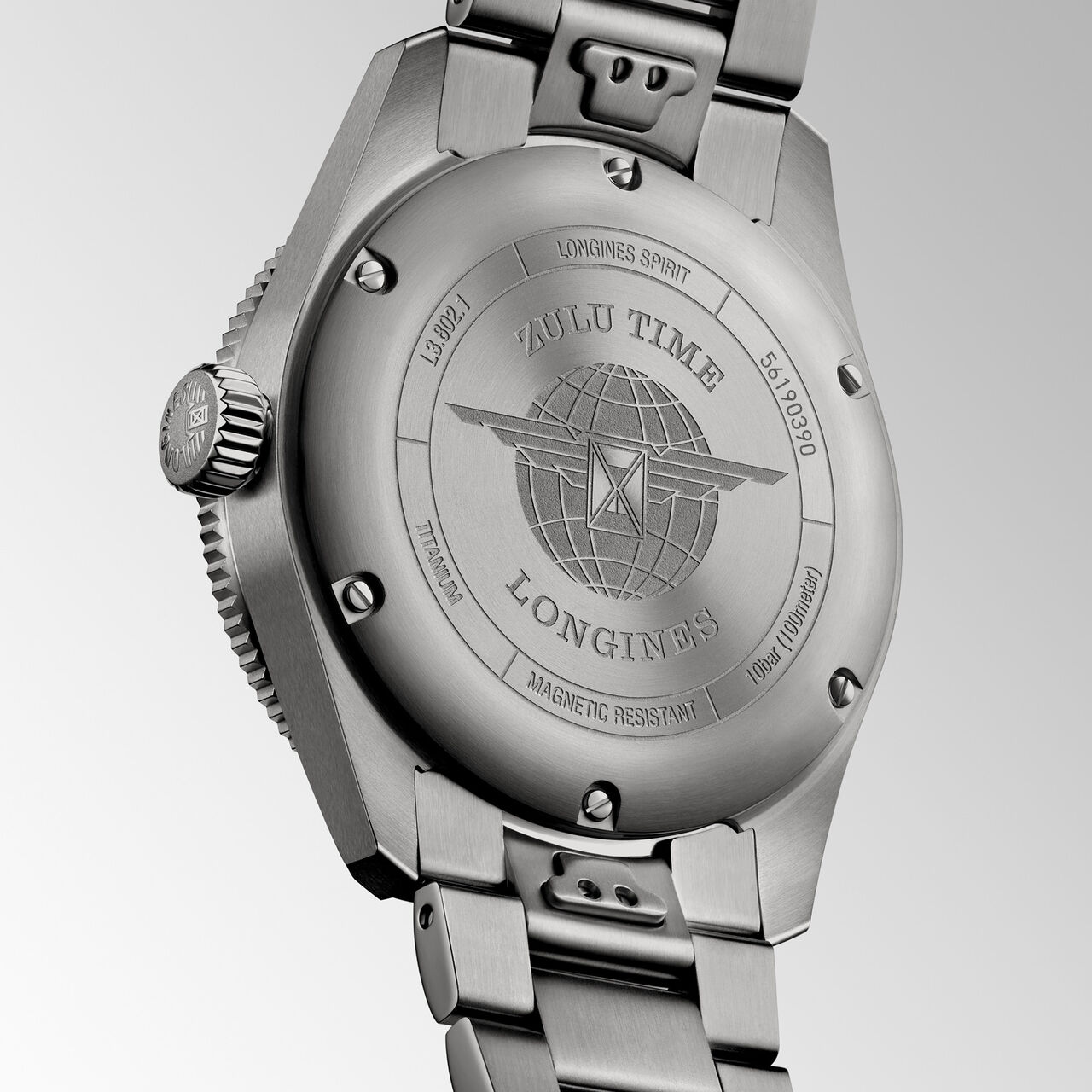 longines spirit zulu time automatic 39 mm titanium l3.802.1.53.6 image number 3