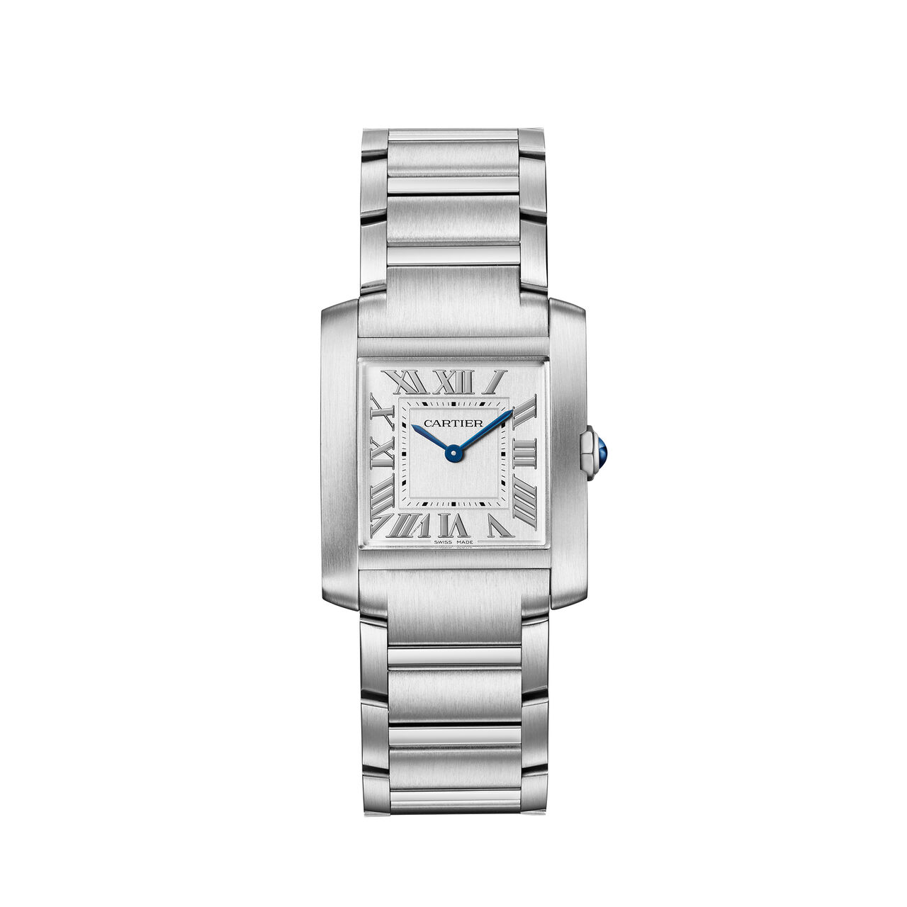 CARTIER Tank Francaise Medium Quartz SS Silver Dial Women's Watch WSTA0074