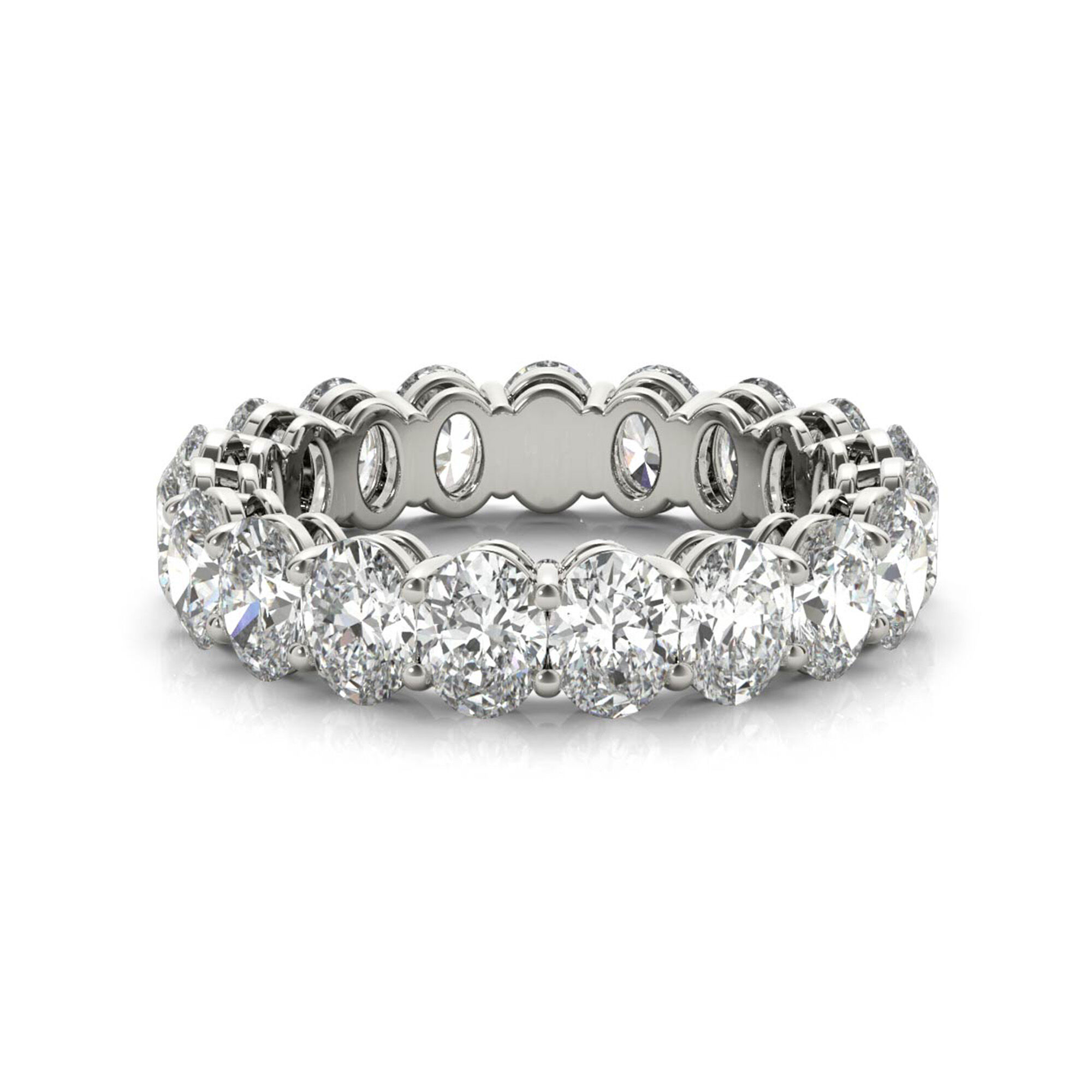Eternity ring outlet oval diamonds