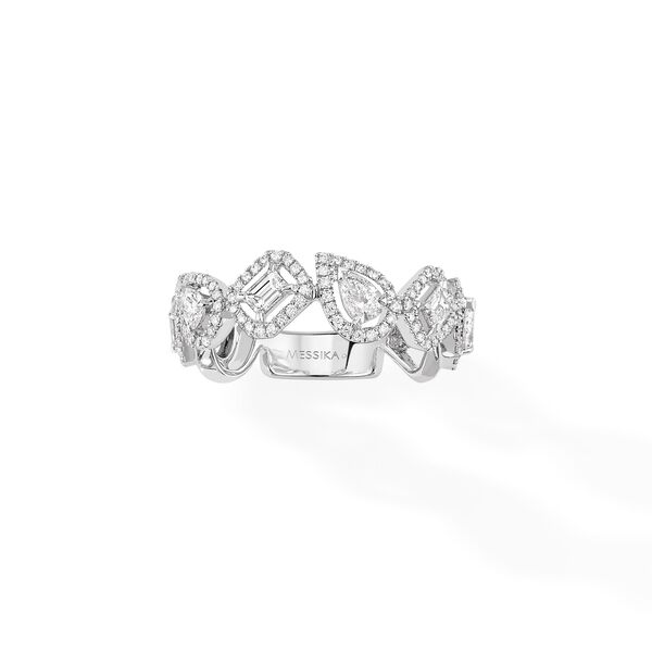 My Twin White Gold and Diamond Pavé Ring