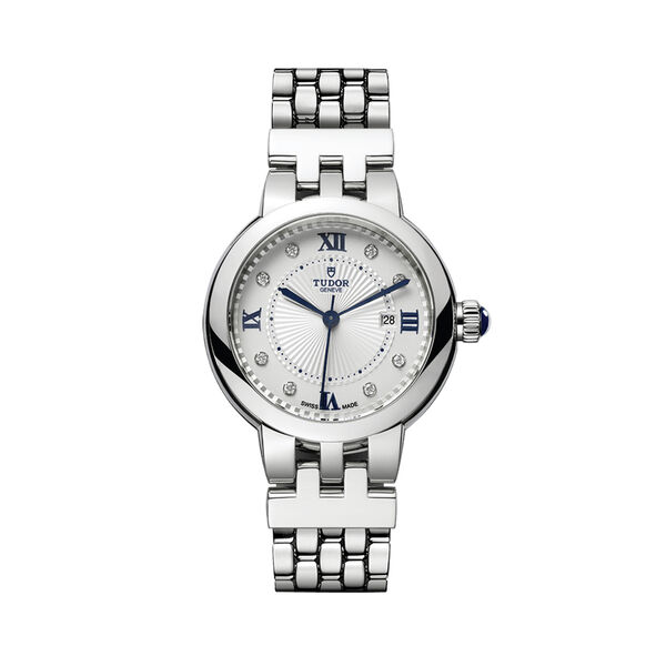 Clair de Rose 30 mm automatique en acier inoxydable et diamants