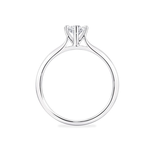 Bague de fiançailles à diamant solitaire rond