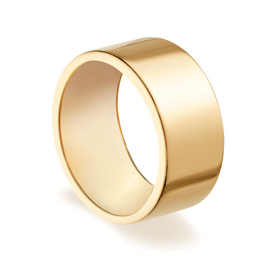10 mm Yellow Gold Square Band Ring image number 2