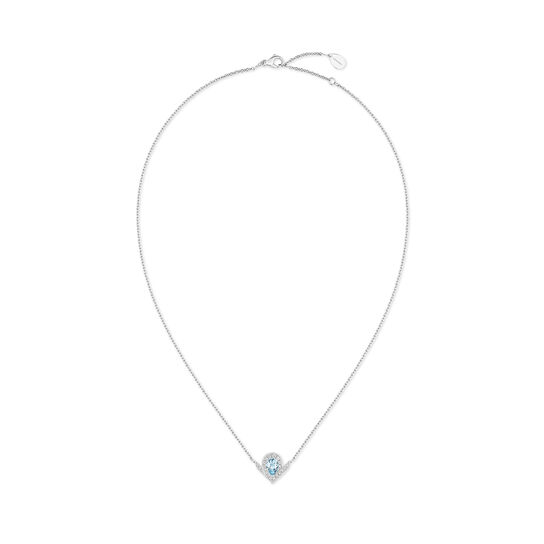 Chaumet Josephine Aigrette White Gold, Aquamarine and Diamond Pav&eacute; Pendant image number 0
