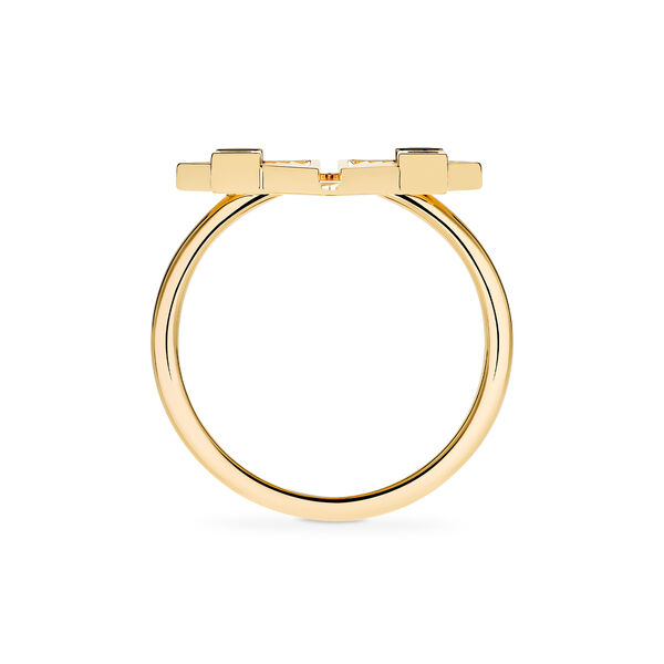 Bague en or jaune guilloché