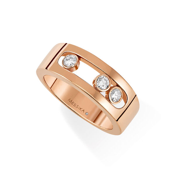 Move Joaillerie Small Rose Gold and Diamond Ring