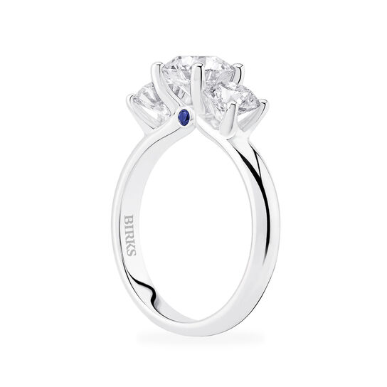 Round Three-Stone Diamond Engagement Ring image number 1