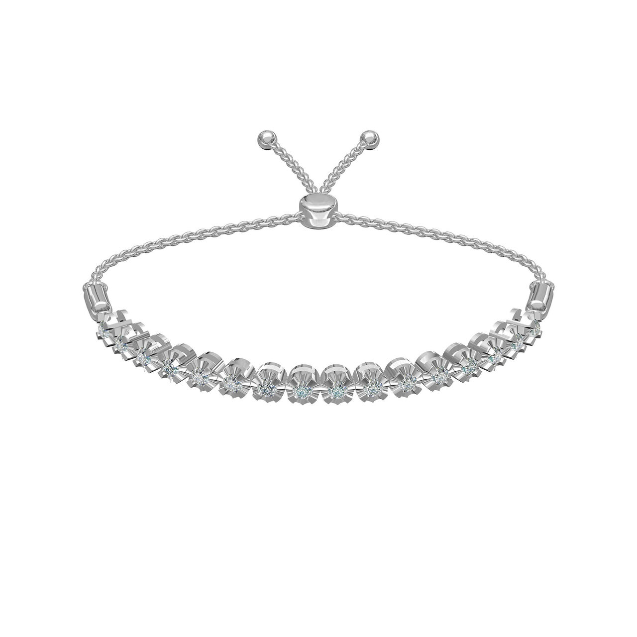 sale-white-gold-diamond-bolo-bracelet-450017272615-front image number 0