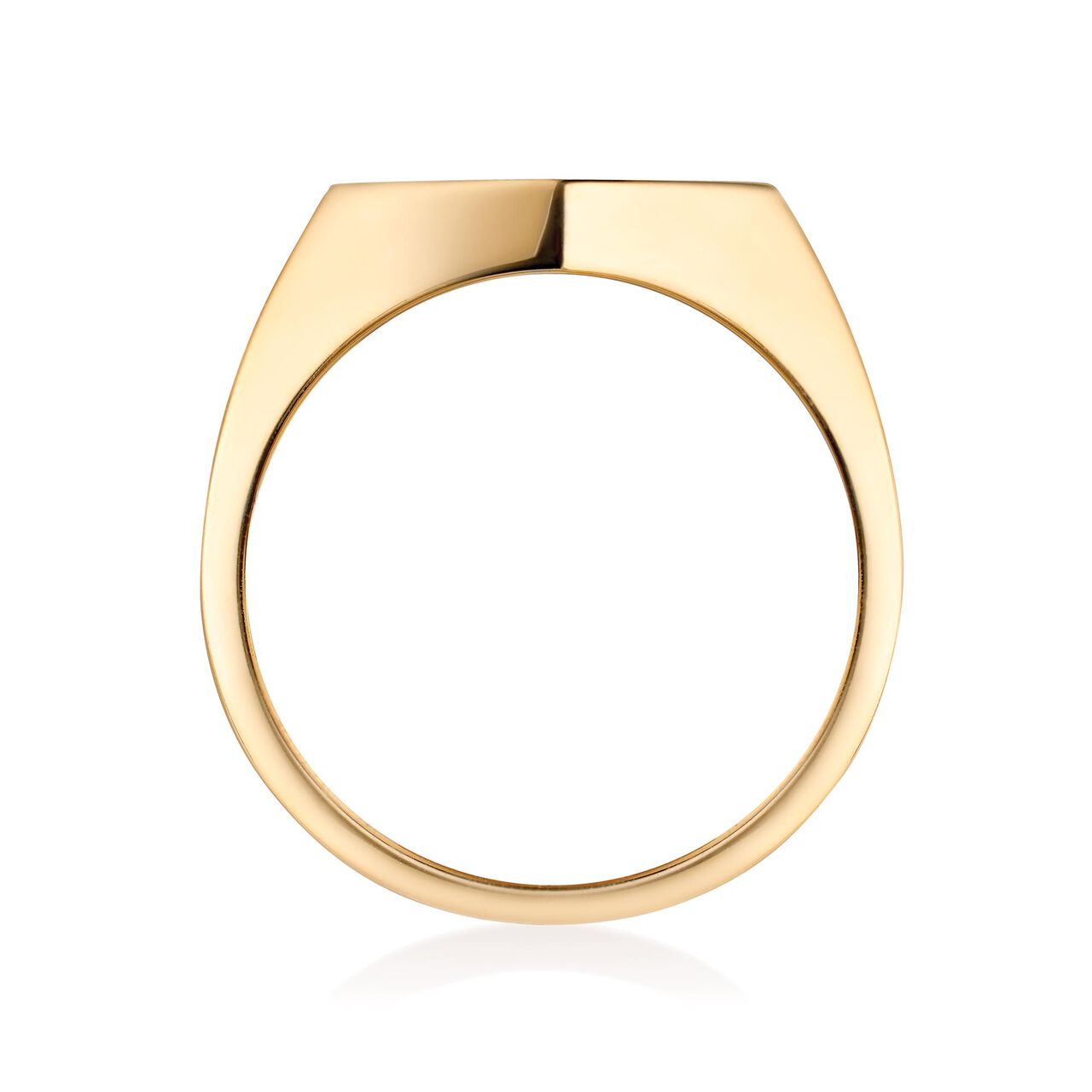 Yellow Gold Signet Ring image number 3