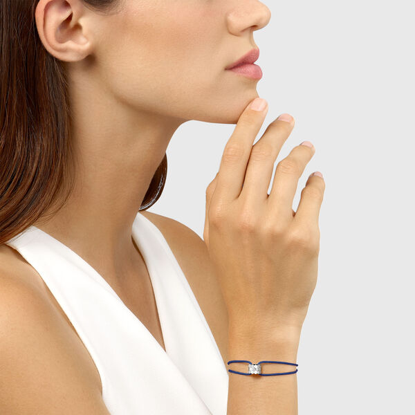 Bee de Chaumet White Gold and Diamond Cord Bracelet