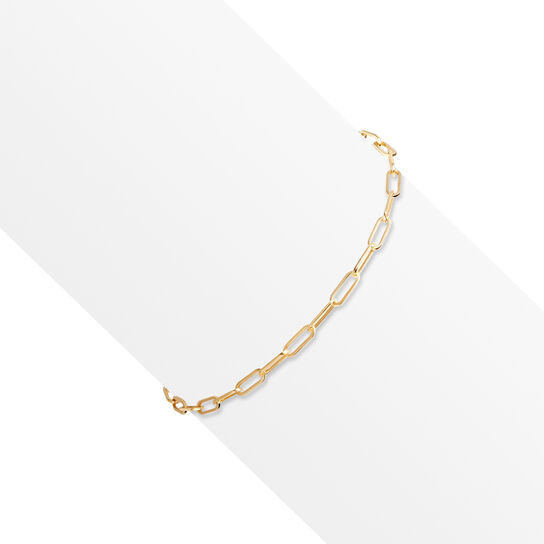 Yellow Gold Cable Chain Bracelet image number 2