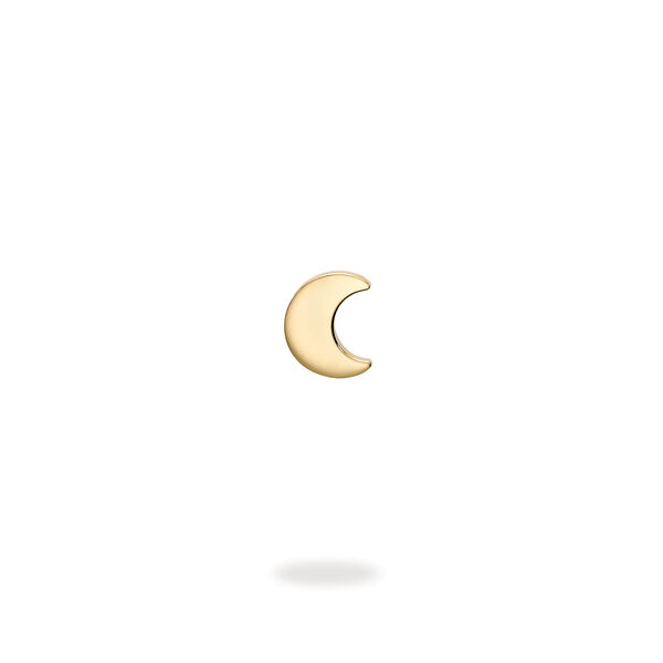 Boucle d’oreille lune en or jaune unique