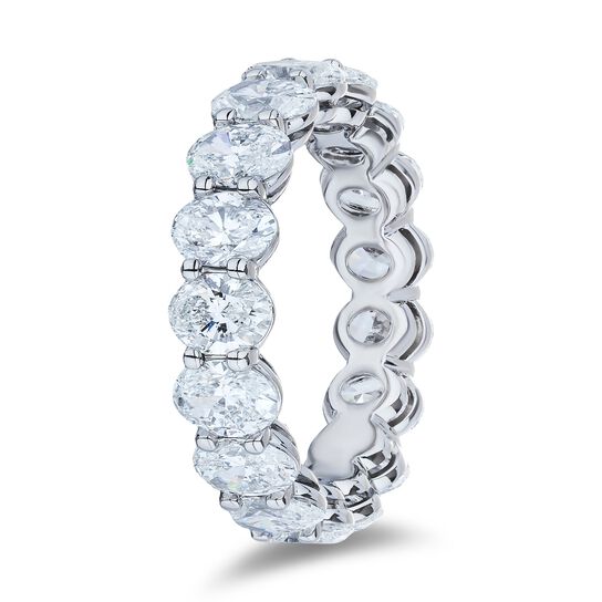 Platinum 5.27ct Oval Cut Eternity Band image number 1