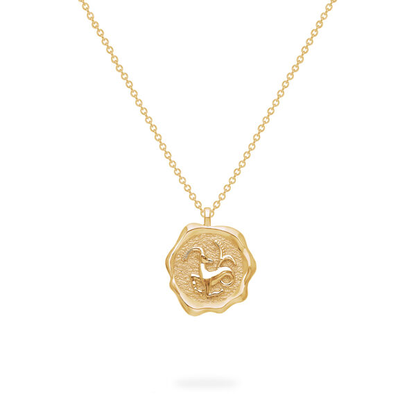 Pendentif Capricorne du zodiaque en or jaune