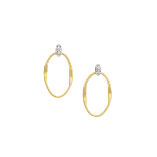 marco bicego marrakech onde yellow gold and diamond large oval drop earrings og367 b yw m5 image number 0