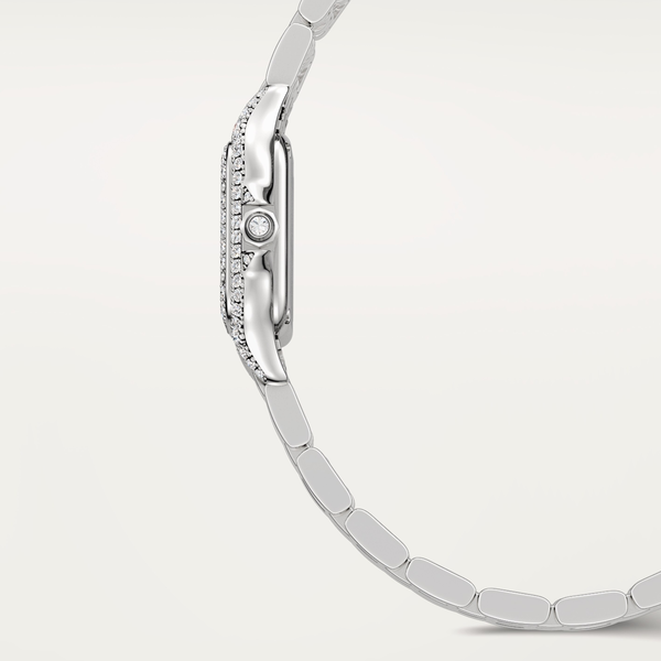 Panthère de Cartier 25 x 20mm quartz en or blanc et diamants, mini modèle
