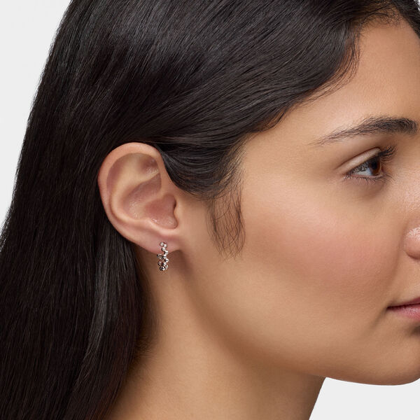 Sterling Silver Splash 15 mm Hoop Earrings