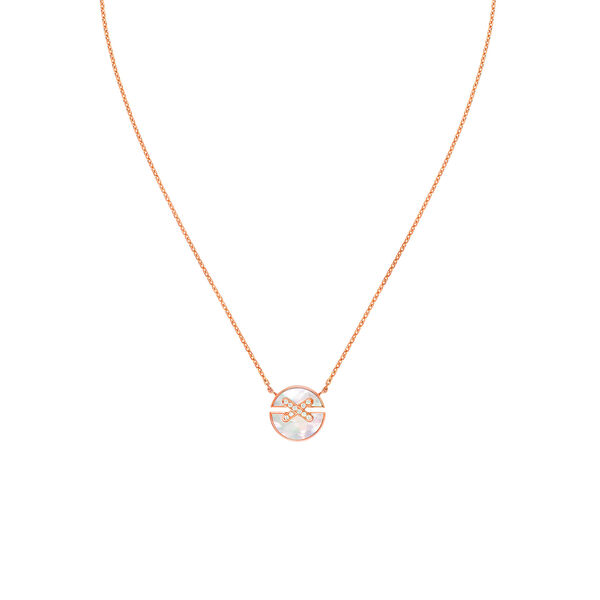 Jeux de Liens Harmony Small Rose Gold Mother-Of-Pearl Diamond Necklace