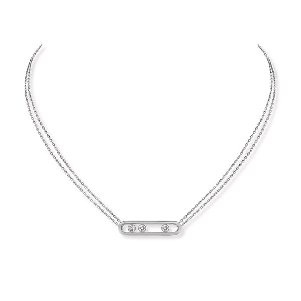 Pendentif Move Classique en or blanc avec diamants