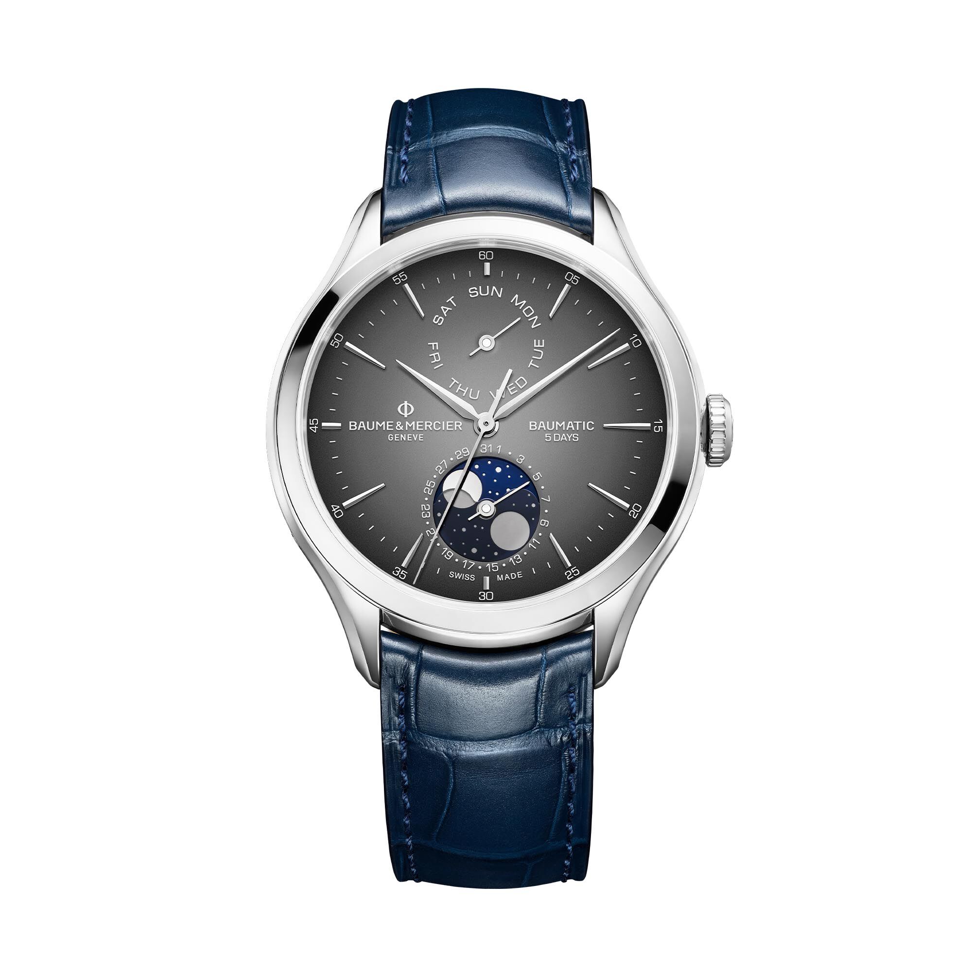 Clifton Baumatic Automatic Moonphase 42 mm Stainless Steel