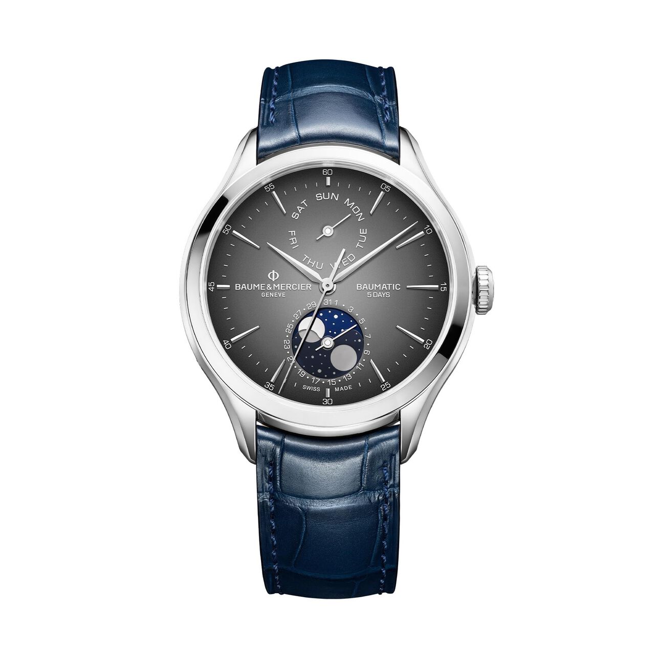 Baume Mercier Clifton Baumatic Moonphase Day  Date Automatic Steel 42Mm image number 0