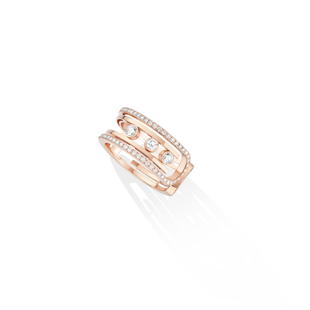 Messika Move 10th Rose Gold Diamond Pav&eacute; Ring 11955-PG image number 0