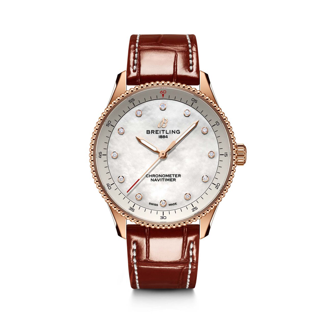 Breitling Navitimer Quartz 32 mm Red Gold and Diamond R77320E61A1P1 image number 0