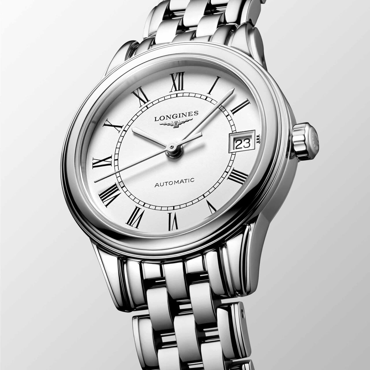 longines flagship automatic 26 mm steel l4.274.4.21.6 face angled image number 1
