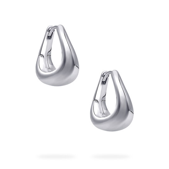 Birks Essentials Sterling Silver 18 mm Curved Earrings image number 1