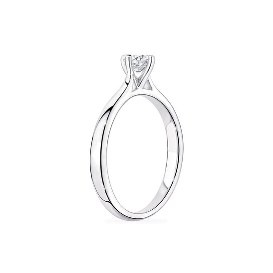Round Solitaire Diamond Engagement Ring image number 2
