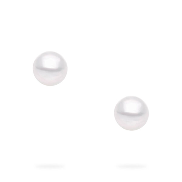 Boucles d'oreilles en perles Akoya de 8 &agrave; 8,5 mm en or jaune