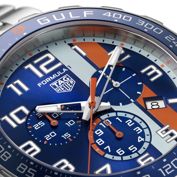Formula 1 x Gulf 43 mm chronographe quartz en acier inoxydable