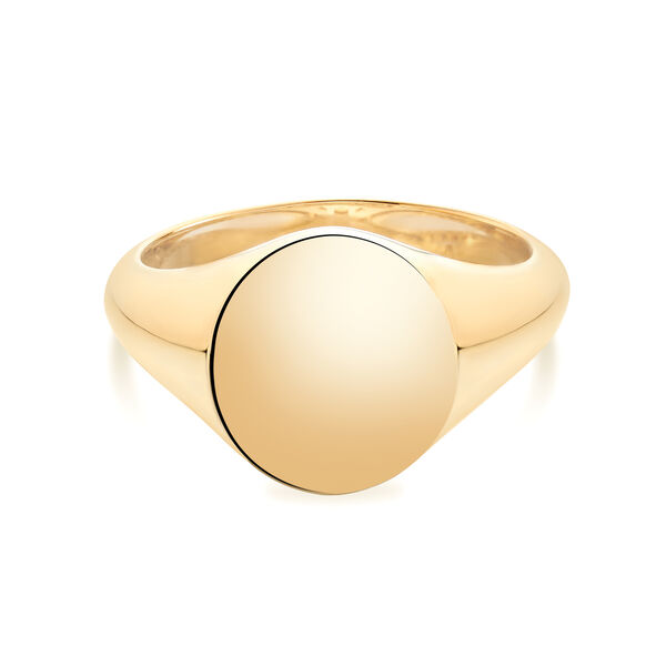 Yellow Gold Oval Signet Ring
