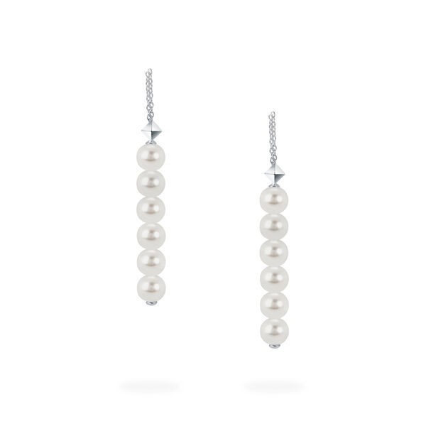 Boucles d’oreilles argent et perles