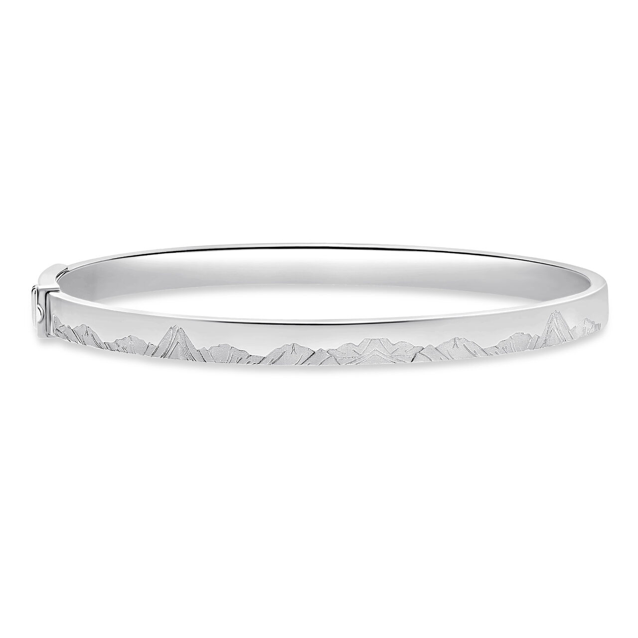 Birks Essentials Sterling Silver Men's Mountain Bangle image number 1