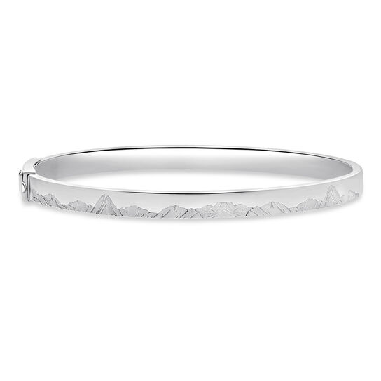 Birks Essentials Sterling Silver Men's Mountain Bangle image number 1