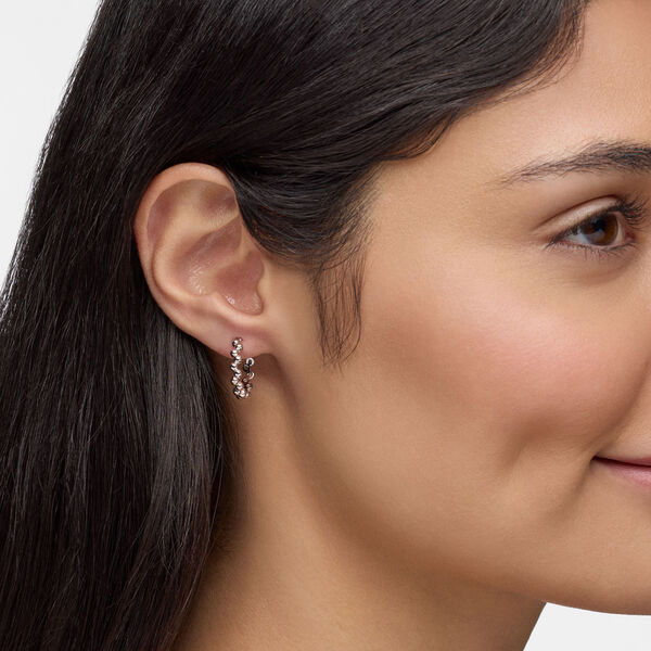 Sterling Silver Splash 18 mm Hoop Earrings