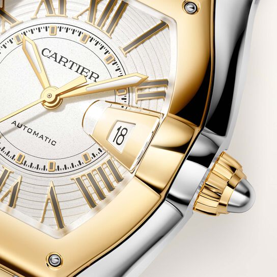 Cartier Roadster 42 x 35 mm automatique en acier et or jaune, moyen mod&egrave;le image number 3