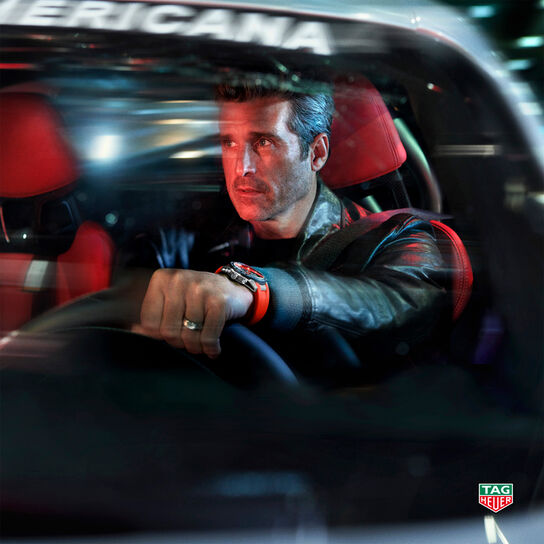Patrick Dempsey wearing the TAG Heuer Carrera Extreme Sport Automatic Chronograph 44 mm Titanium image number 1