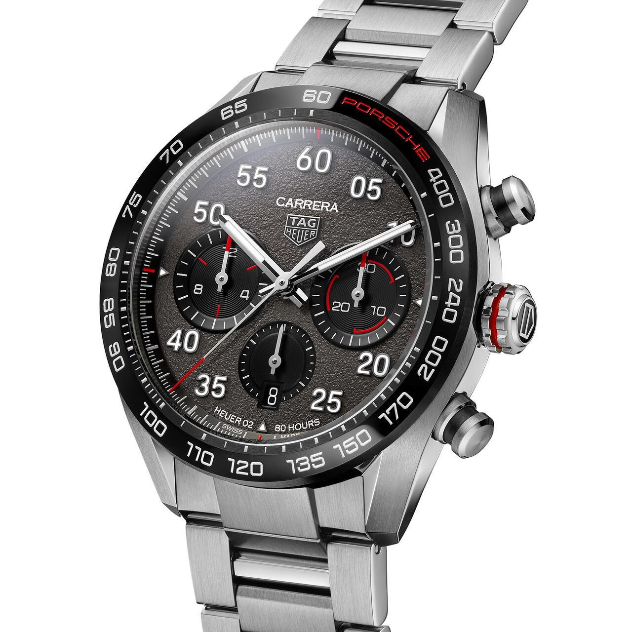 Carrera Porsche édition spéciale 44 mm chronographe automatique en acier inoxydable image number 1