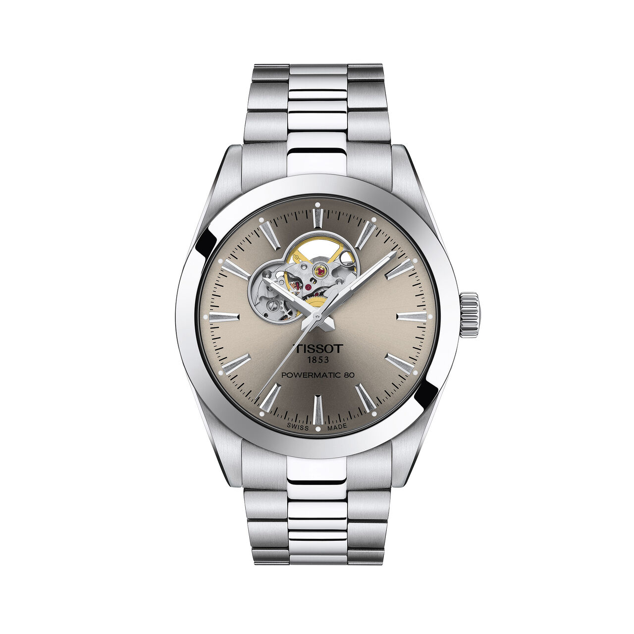 Tissot Gentleman 40 mm automatique Open Heart en acier inoxydable image number 0