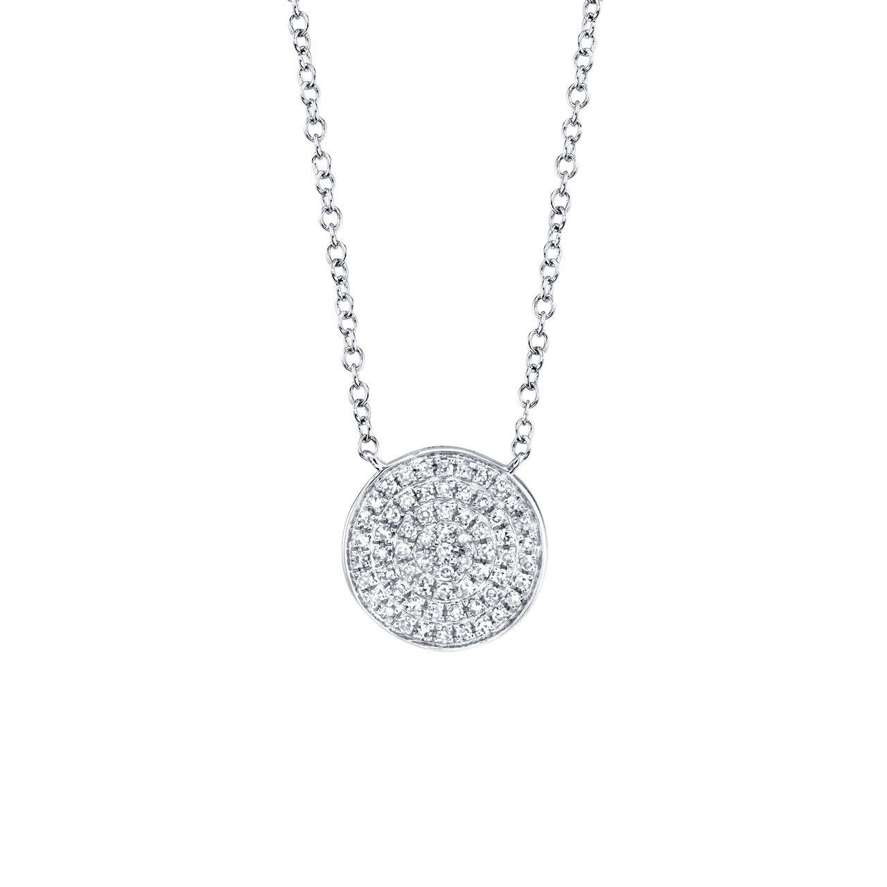 White Gold Pendant with Diamond Pave image number 0