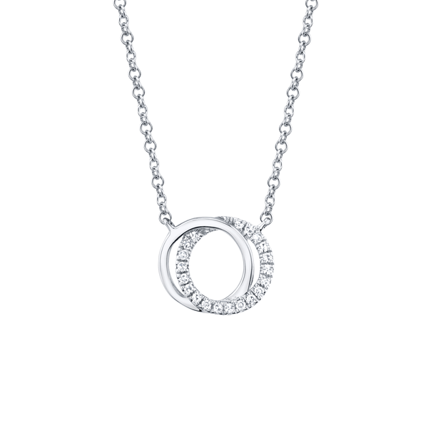 White Gold Pendant with Diamond Pavé