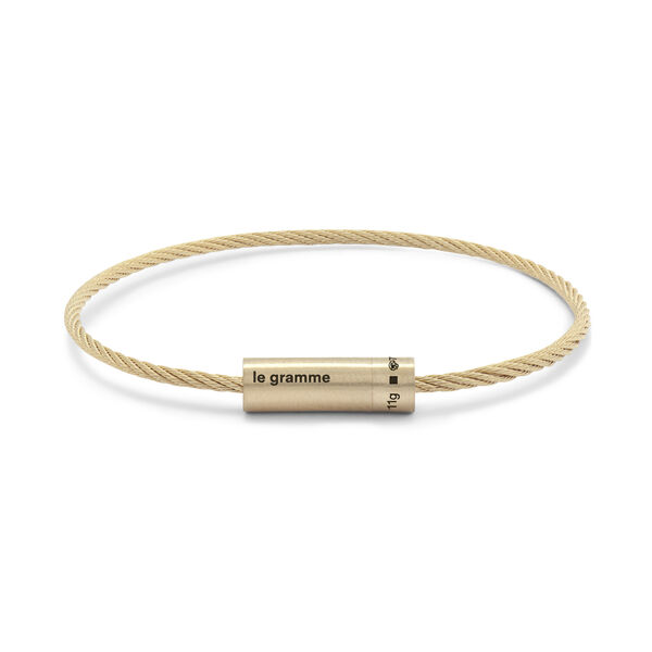 11g Brushed Yellow Gold Cable Bracelet