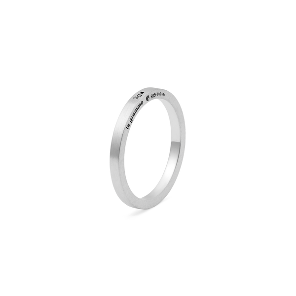 3g Brushed Silver Ribbon Ring